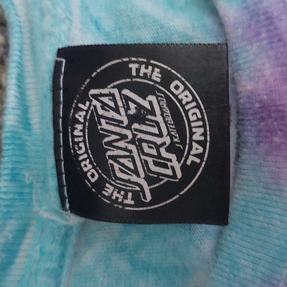 Santa Cruz Beach Tie Dye Rainbow Watercolor T-shirt RARE Y2K L Summer - Picture 6 of 6